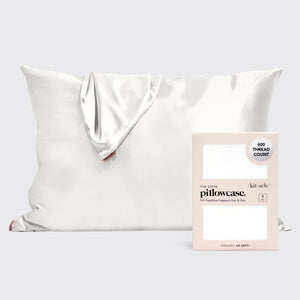 Personalized Satin Pillowcase in Ivory