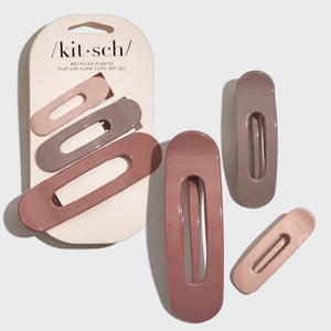 Flat Lay Claw Clip 3pc Flat- Terracotta