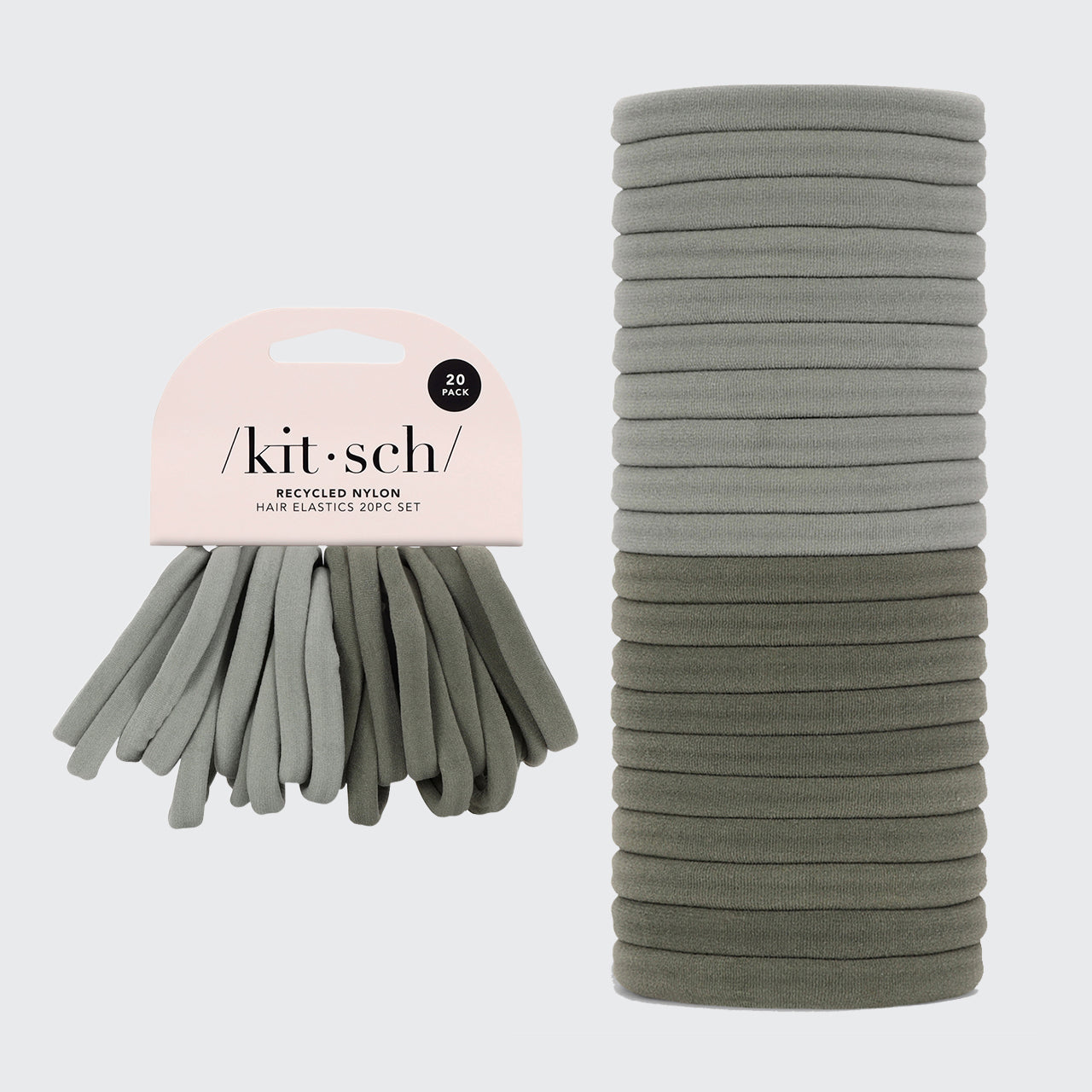 Eco-Friendly Nylon Elastics 20pc set - Eucalyptus