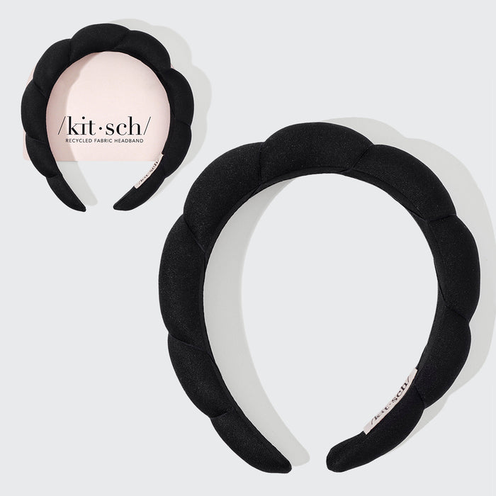 Recycled Fabric Cloud Headband 1pc - Black