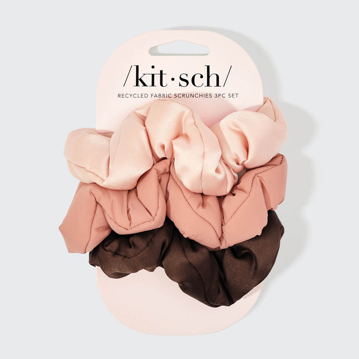 Ανακυκλωμένο ύφασμα Cloud Scrunchies 3pc Set - Rosewood