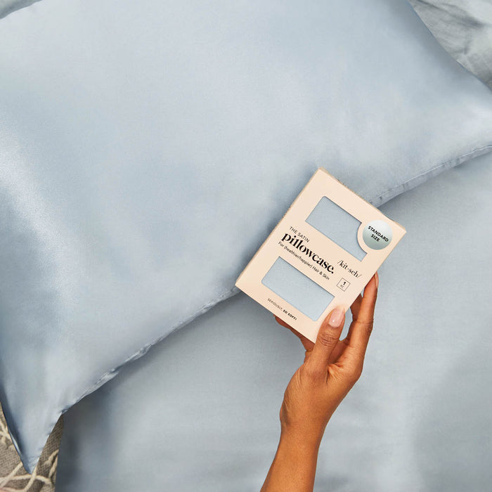 Haze Blue Satin King Pillowcase