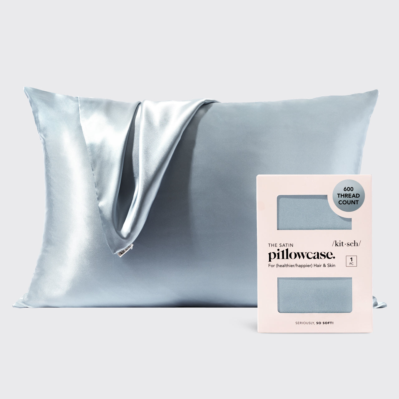 Haze Blue Satin Pillowcase