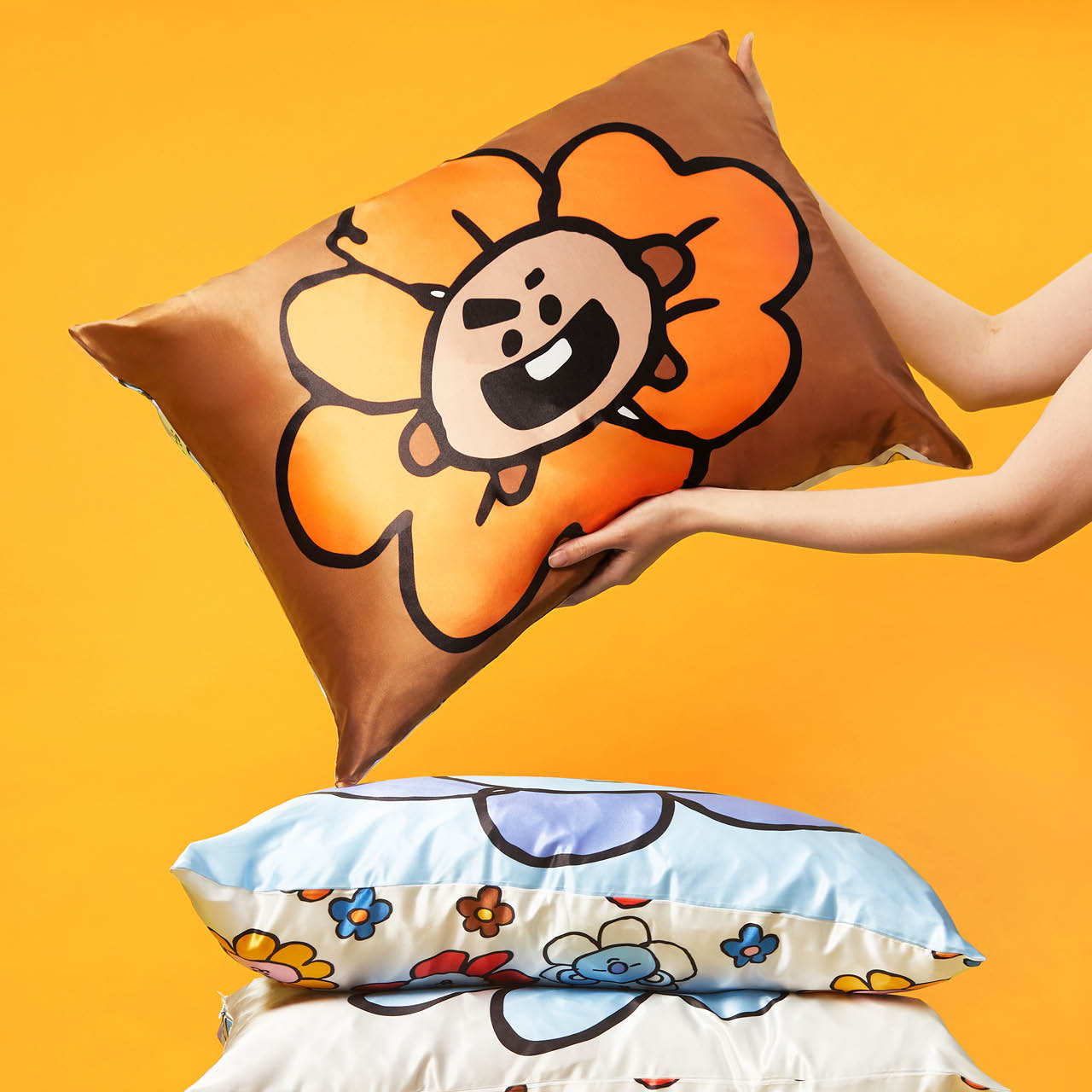 BT21 x Kitsch Σατέν μαξιλαροθήκη Standard - Shooky