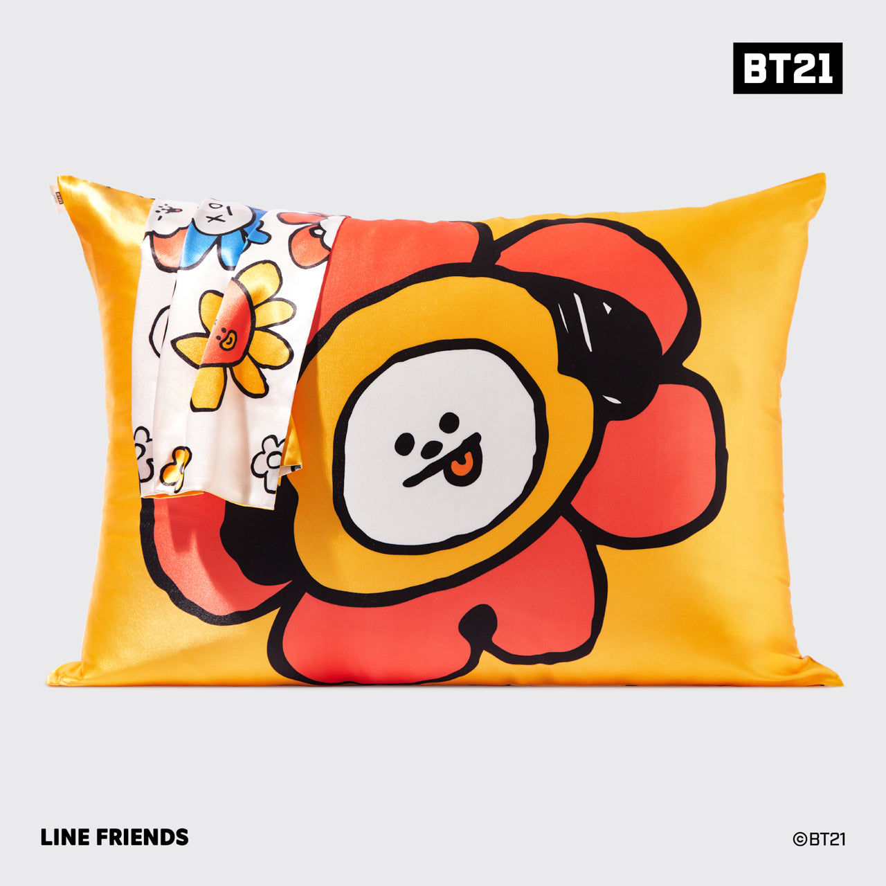 BT21 x Kitsch Σατέν μαξιλαροθήκη Standard - Chimmy