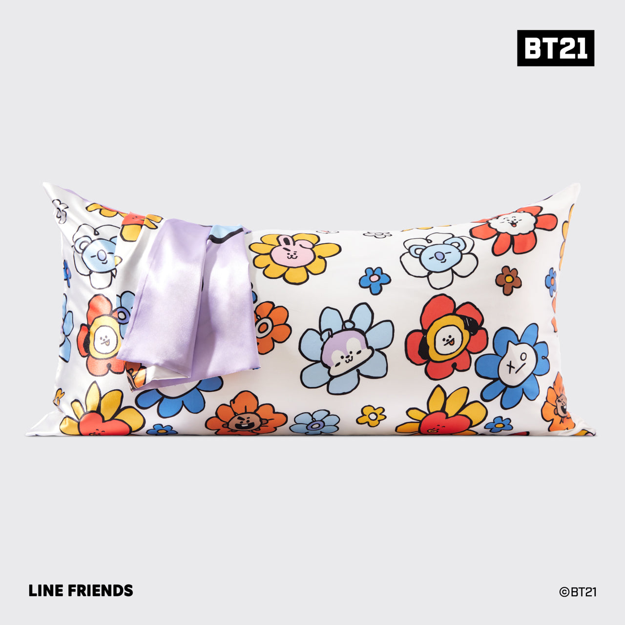 BT21 x Kitsch Σατέν μαξιλαροθήκη King - Mang