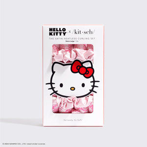 Hello Kitty x Kitsch XL Rizador sin Calor - Hello Kitty Faces rosa