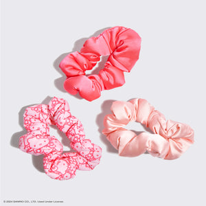 Hello Kitty x Kitsch - Set di 3 pezzi di scrunchies in tessuto riciclato