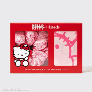 Hello Kitty x Kitsch: federa in raso e fazzoletto da cuscino 2 pz.