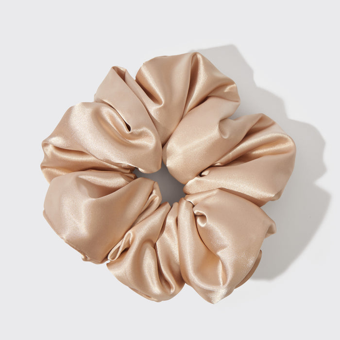 Cuscino di raso Scrunchie - Champagne