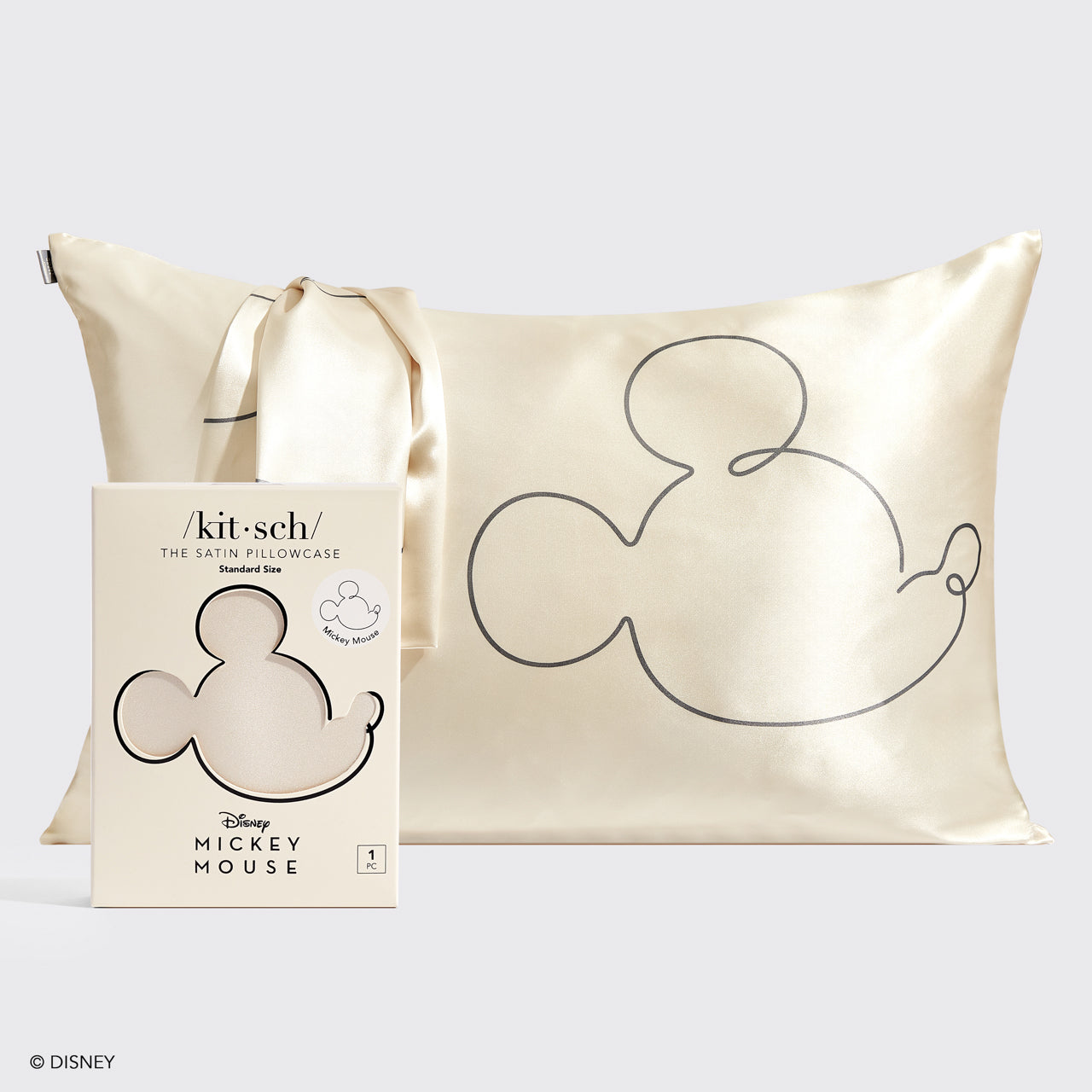 Kitsch x Mickey and Minnie Satin Pillowcase Mr. Mouse