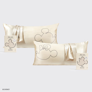 Kitsch x Mickey e Minnie King Pillowcase Bundle - Crema