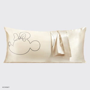 Kitsch x Mickey e Minnie King Pillowcase Bundle - Crema