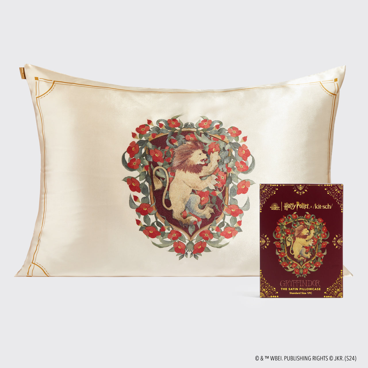 Kitsch x Harry Potter Satin Pillowcase - Gryffindor