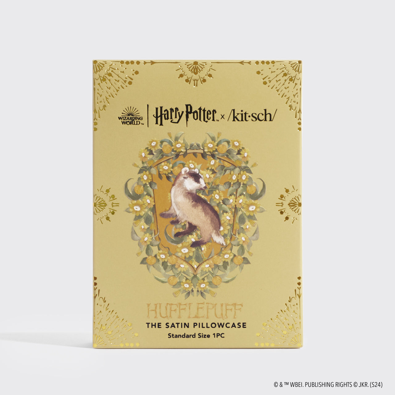 Harry Potter x Kitsch Satin Pillowcase Standard - Hufflepuff