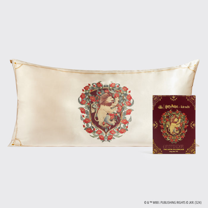 Harry Potter x Kitsch Satin Pillowcase King - Gryffindor