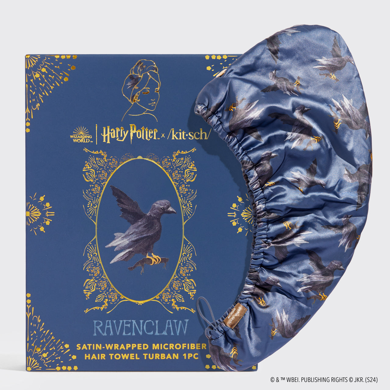 Asciugamano per capelli avvolto in raso Kitsch x Harry Potter - Ravenclaw