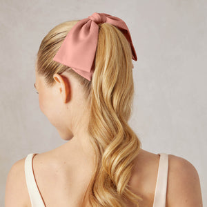 Rosewood Bow Hair Clip