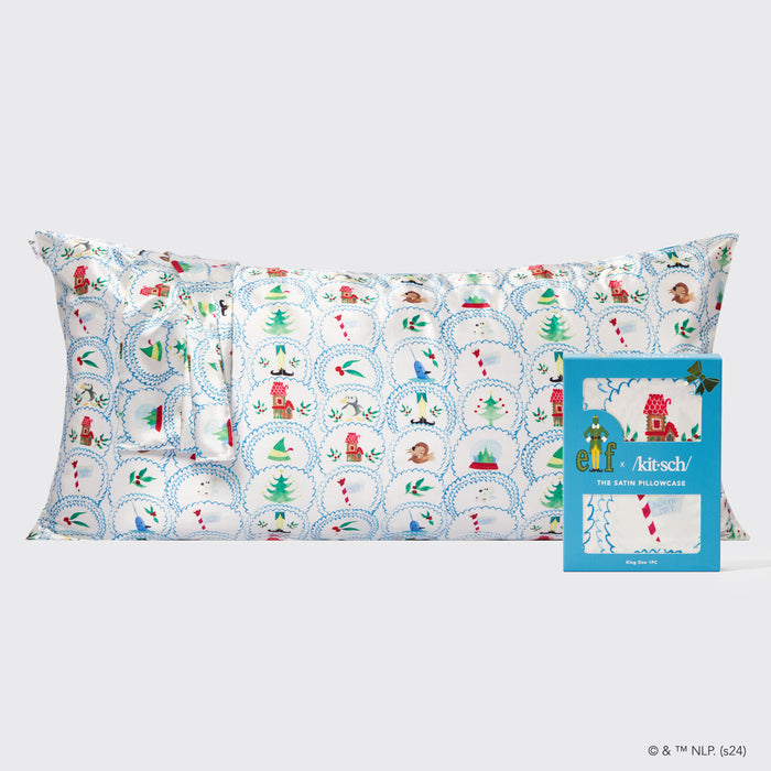 Elf x Kitsch Funda de almohada de satén Rey - Polo Norte