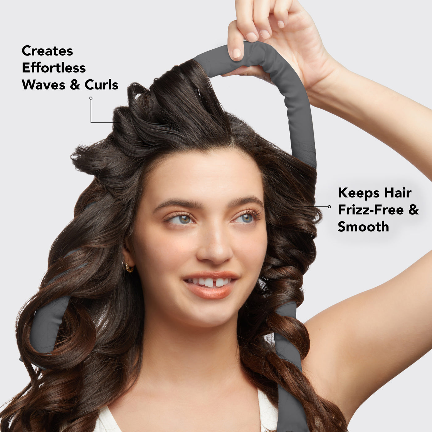 Satin Heatless Curling Set - Charcoal